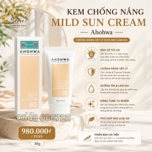 KEM CHỐNG NẮNG VẬT LÝ MILD SUN CREAM AHOHWA