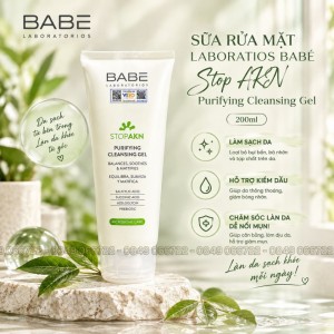 SỮA RỬA MẶT BABÉ STOP AKN – PURIFYING CLEANSING GEL