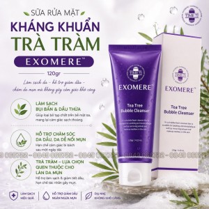 SỮA RỬA MẶT BỌT TRÀ TRÀM KHÁNG KHUẨN EXOMERE